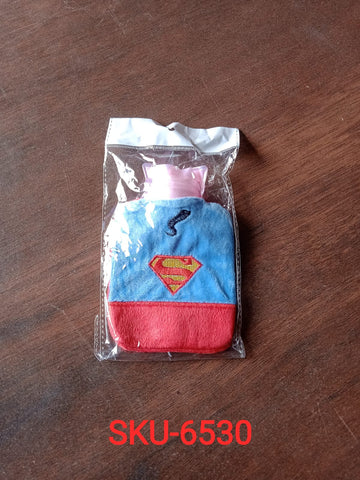 Superman Print Small Hot Water Bag with Cover for Pain Relief - jugaad.shop