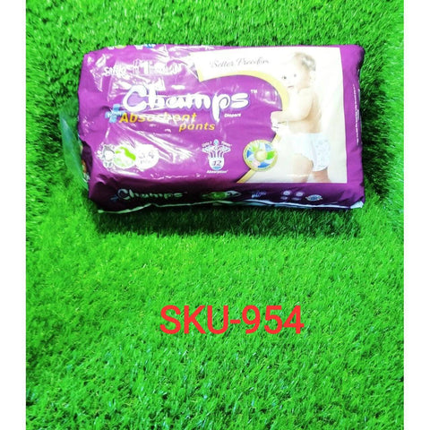 Premium Champs High Absorbent Pant Style Diaper Small, Medium and Large Size Diaper - jugaad.shop