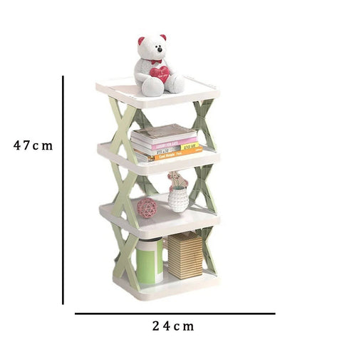 4 LAYER SHOES STAND, SHOE TOWER RACK SUIT FOR SMALL SPACES, CLOSET, SMALL ENTRYWAY, EASY ASSEMBLY AND STABLE IN STRUCTURE, CORNER STORAGE CABINET FOR SAVING SPACE - jugaad.shop