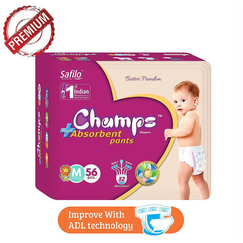 Premium Champs High Absorbent Pant Style Diaper Small, Medium and Large Size Diaper - jugaad.shop