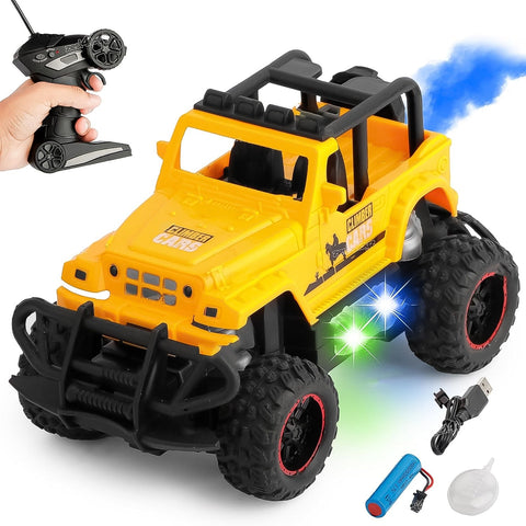 Mist Spray Race Car Toy Off Road Speed Car With Smoke (Water Sprayer Mist With Light) High Strength Climbing Power & Smoke Effect (Color May Vary), Kids - jugaad.shop