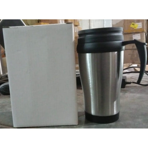 Stainless Steel Vacuum Glass Insulated Glass Coffee Cups (With Lid & Handle / 1 pc) - jugaad.shop