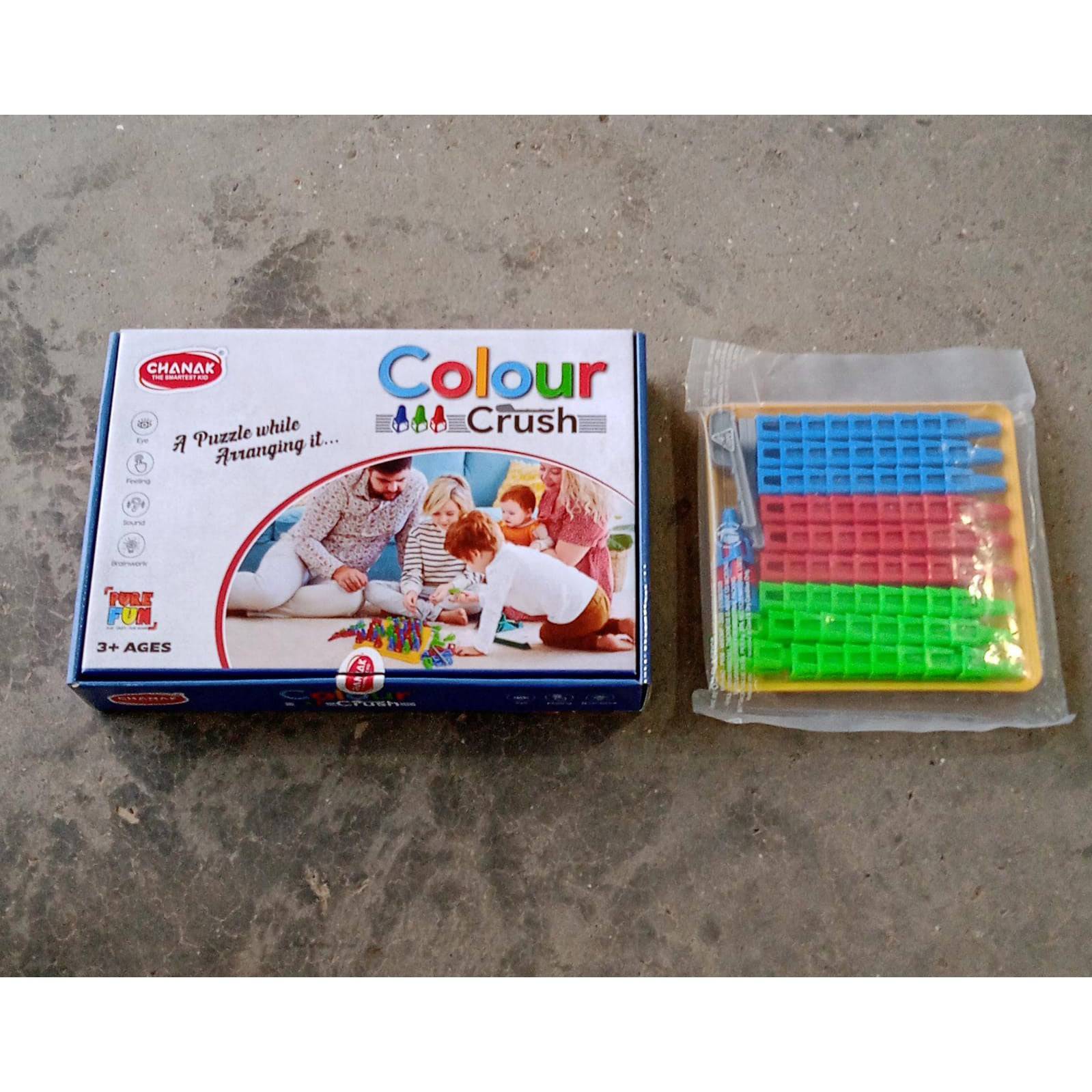 Plastic Color Crush Game Board, A Puzzle Game, Challenge's Educational Board Game's, Game for Kids & Adults, Birthday Gift (1 Set) - jugaad.shop