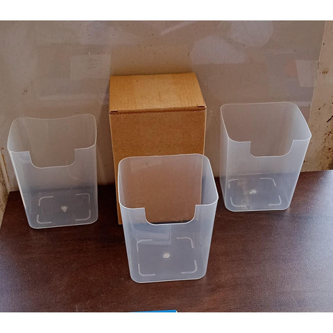 3Pcs Clear Plastic Organizer Storage Versatile Kitchen Drawer Organizer Tray for Desk, Makeup, Bathroom, Kitchen Pantry Cabinet - jugaad.shop