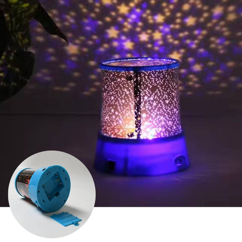 LED Projector Night Light Amazing Lamp, 3 Battery operated lamps, Rotation With the music Function, Master for Kids Bedroom Home Decoration Night Romantic Gift (Battery Not Included / 1 pc) - jugaad.shop