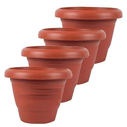 Heavy-duty brown garden pot for flowers and plants