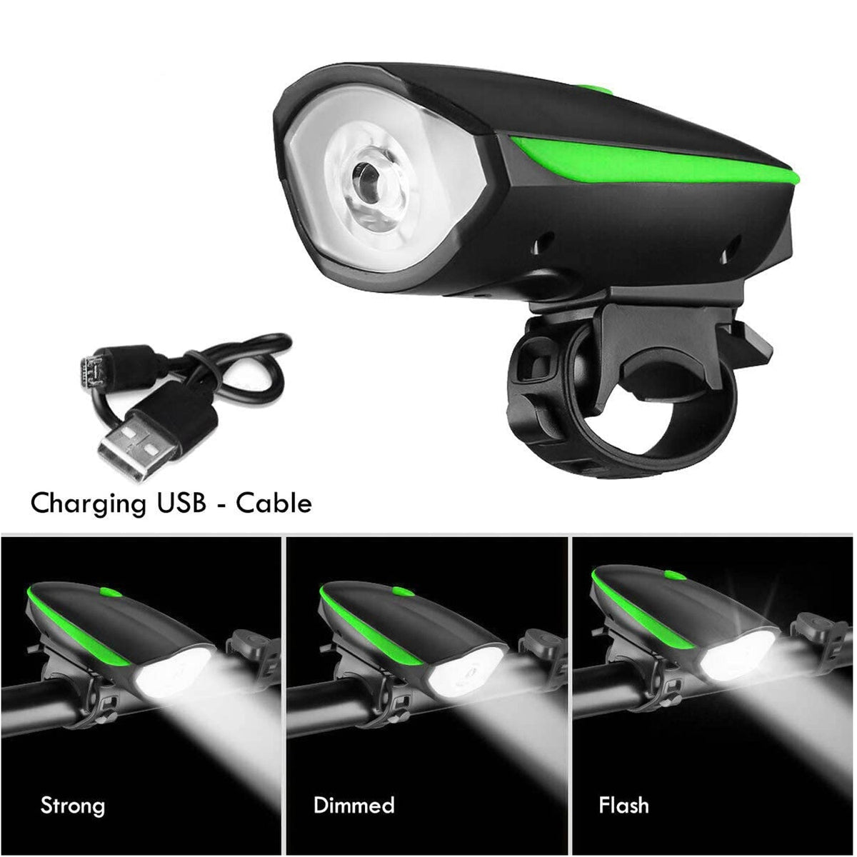 Rechargeable Bicycle LED Bright Light (1 Pc)