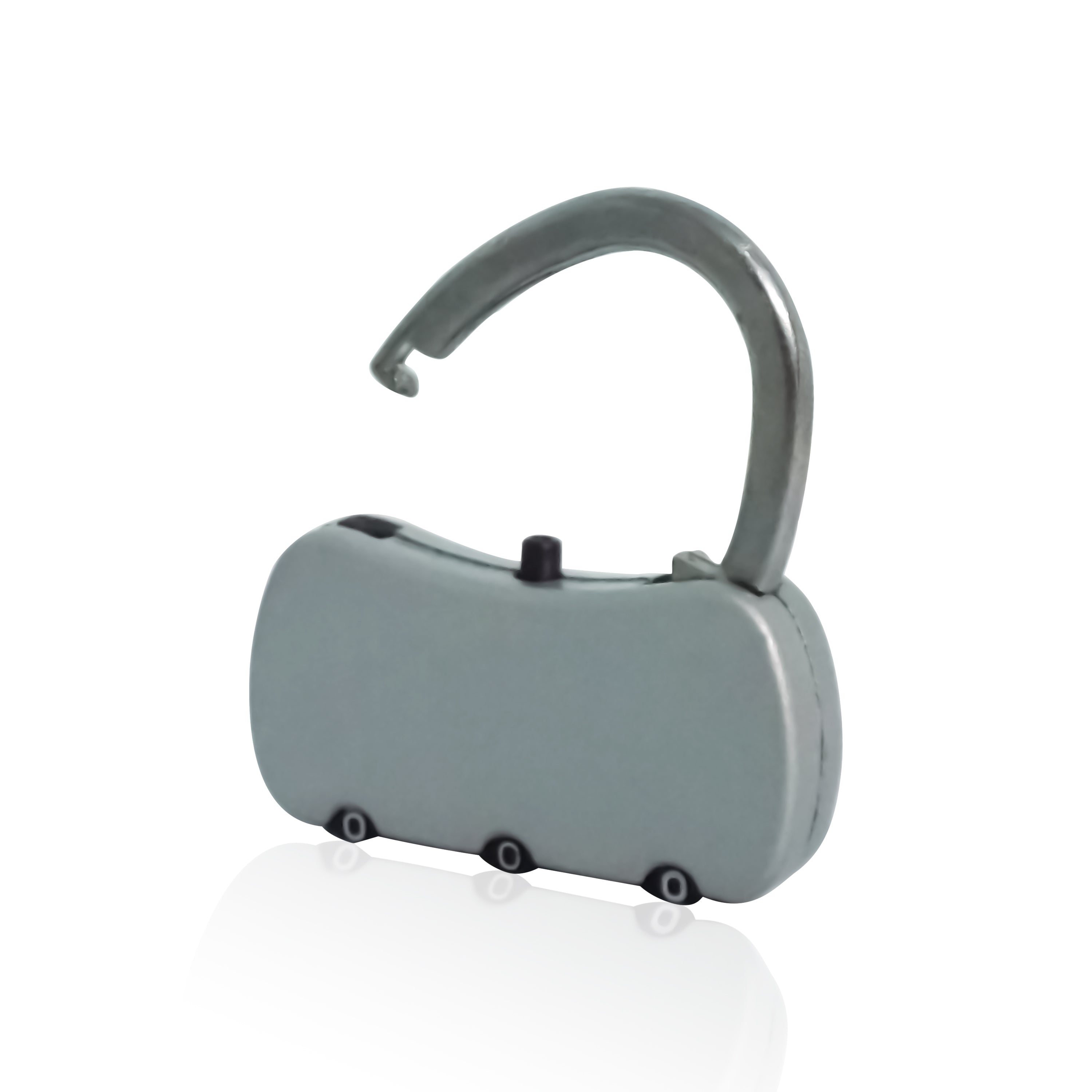 Stainless steel combination padlock with reset feature