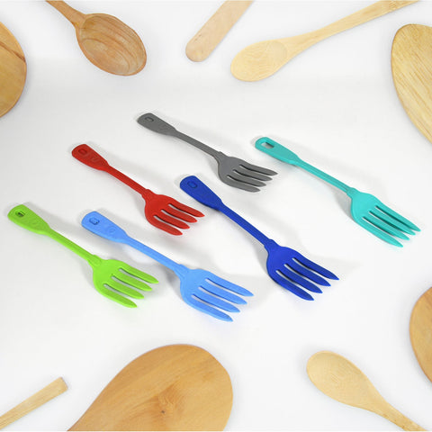 Multipurpose Silicone Spoon, Silicone Basting Spoon Non-Stick Kitchen Utensils Household Gadgets Heat-Resistant Non Stick Spoons Kitchen Cookware Items For Cooking and Baking (6 Pcs Set) - jugaad.shop