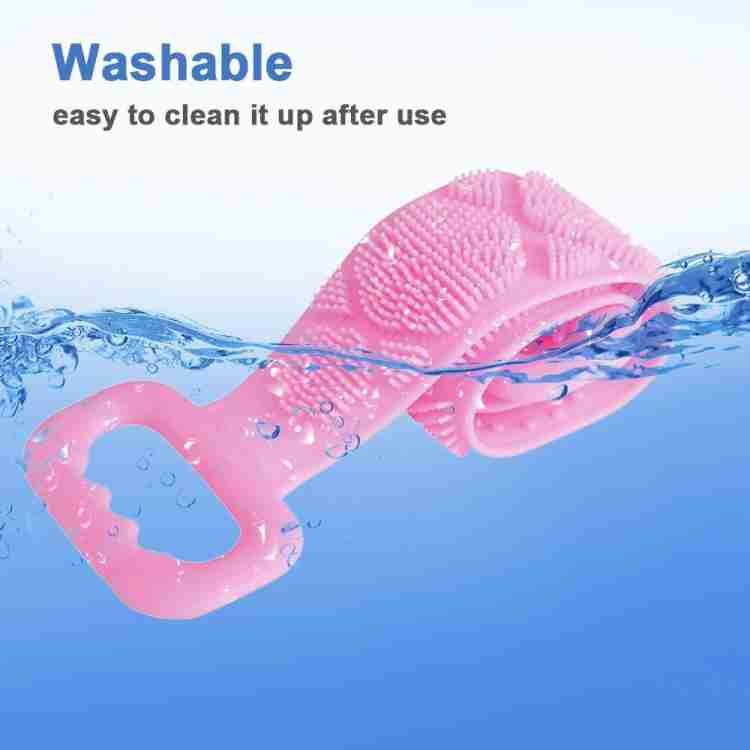 Low Quality Bath Body Brush Towel Eco-Friendly Back Scrubber Shower Brush Silicone Bath Body Brush Towel Body Cleaning Bathroom Shower Strap - jugaad.shop