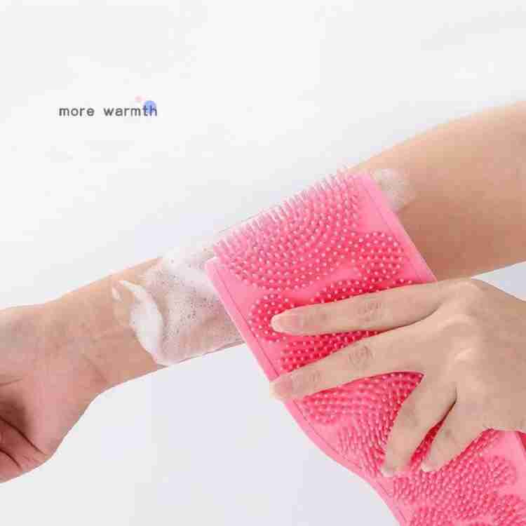 Low Quality Bath Body Brush Towel Eco-Friendly Back Scrubber Shower Brush Silicone Bath Body Brush Towel Body Cleaning Bathroom Shower Strap - jugaad.shop