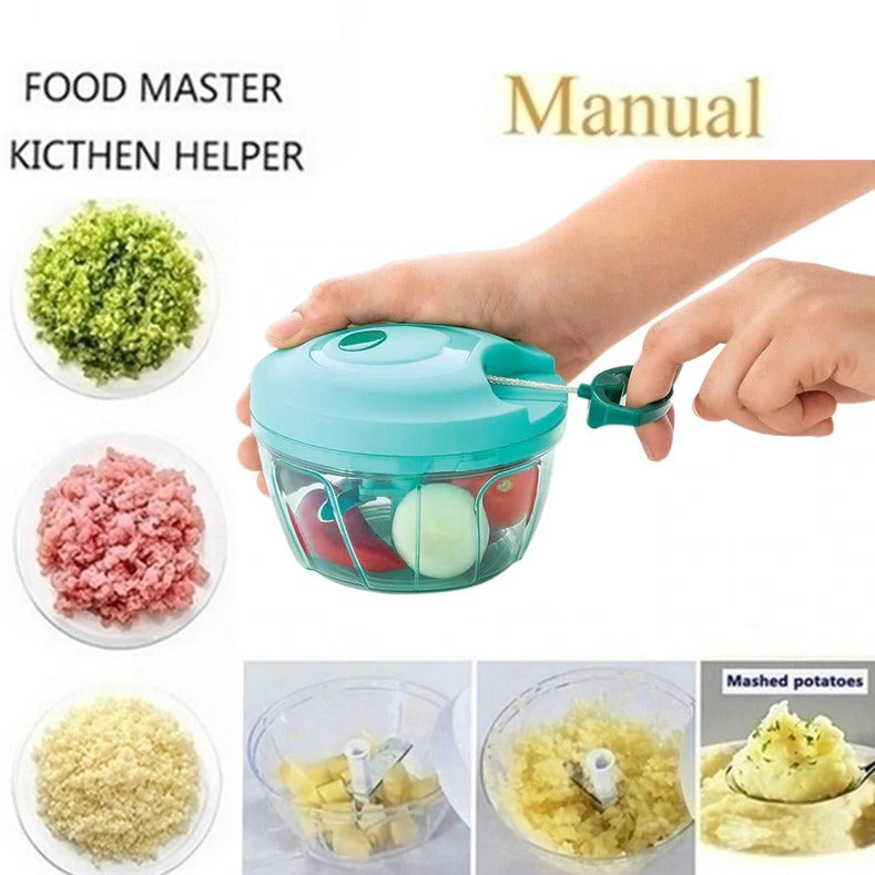 Handy Mini Plastic Vegetable Chopper Cutter, Onion Chopper Vegetables for Kitchen Accessories with 3 Blades - jugaad.shop