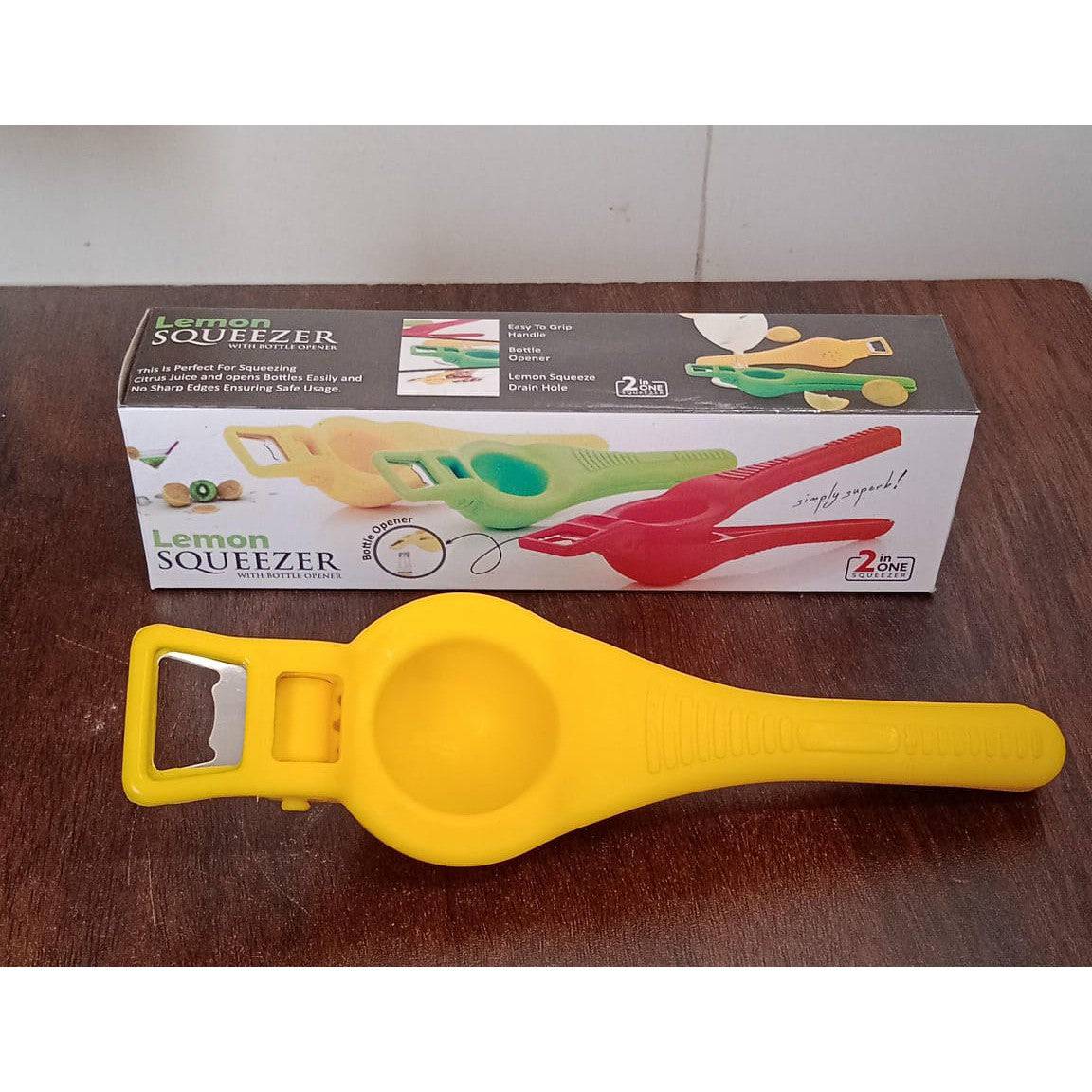 Kitchen 2 in 1 Unbreakable Lemon Squeezer and Bottle Opener (1 Pc) - jugaad.shop