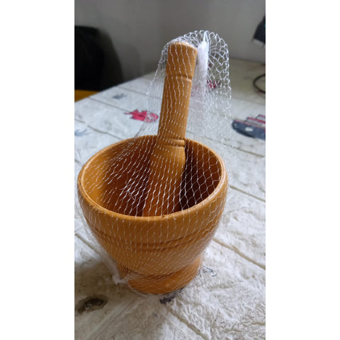 Mortar and Pestle Set for Spices, Okhli Masher, Khalbatta, Kharal, Mixer, Natural & Traditional Grinder and Musal, Well Design for Kitchen, Home, Herb - jugaad.shop