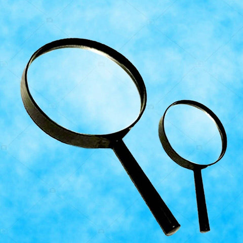 Magnifying glass Lens - reading aid made of glass - real glass magnifying glass that can be used on both sides - glass breakage-proof magnifying glass, Protect Eyes, 90mm & 60mm (2pc Set) - jugaad.shop