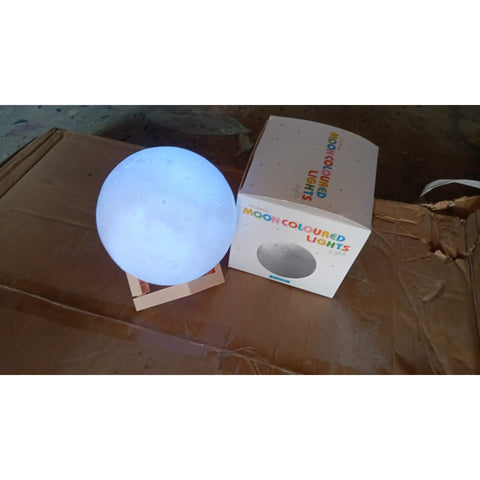 Moon Night Lamp with Plastic Stand Night Lamp for Bedroom (19 x14 Cm / 1 Pc) - jugaad.shop