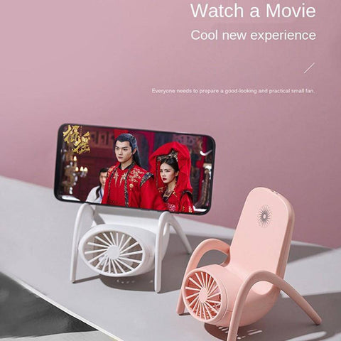 Portable Mobile Phone Holder Fan  Personal Fan Multi- Function Fan Handheld Charging Fan (Battery Not Include) - jugaad.shop