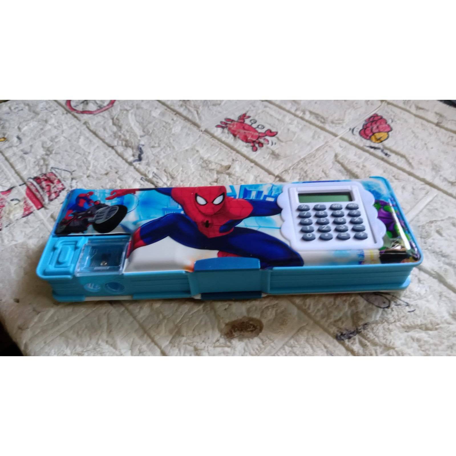 Cartoon Multi-functional Geometry Box with Calculator & Double Sharpener - jugaad.shop