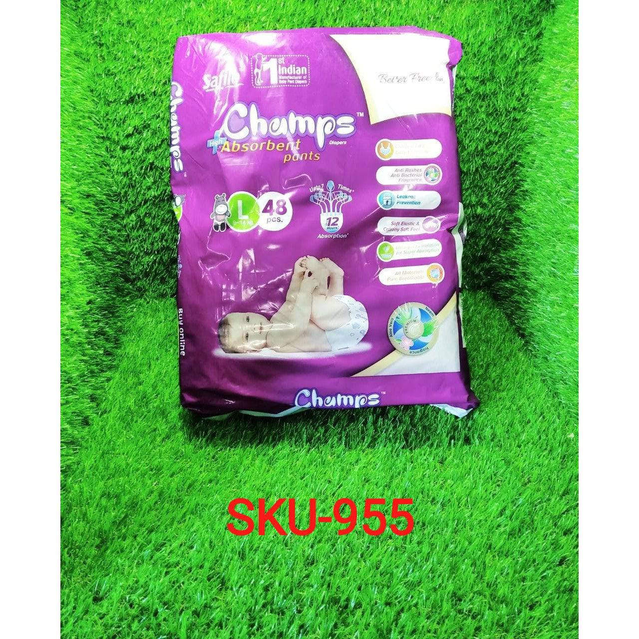 Premium Champs High Absorbent Pant Style Diaper Small, Medium and Large Size Diaper - jugaad.shop