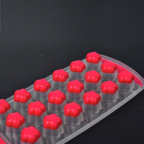 Ice Mould Flower Shape 18 Cavity Mould ice Tray Sphere ice Flower Mould Small ice Flower Tray Mini ice Cube Tray - jugaad.shop