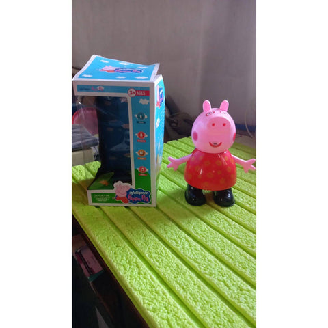 Pig Children Play toy, Pretend Play Toy Fun Gift for Kids, Movable Hands, Legs Pig Pretend Play Toy Set for Kids Children with Soft Rubber Material (1 Pc / Battery Not included) - jugaad.shop