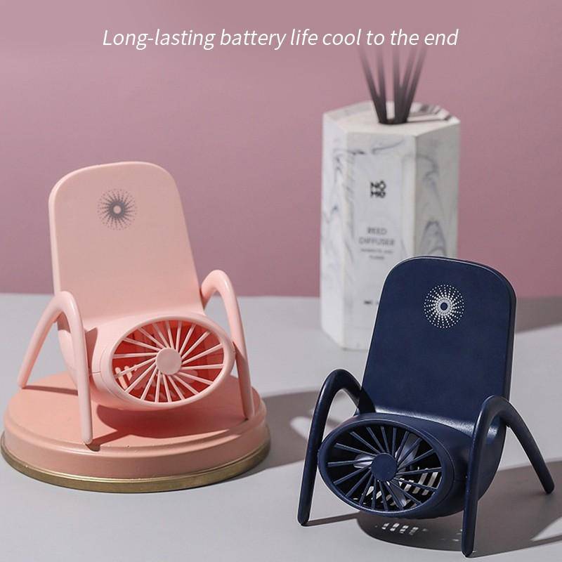 Portable Mobile Phone Holder Fan  Personal Fan Multi- Function Fan Handheld Charging Fan (Battery Not Include) - jugaad.shop