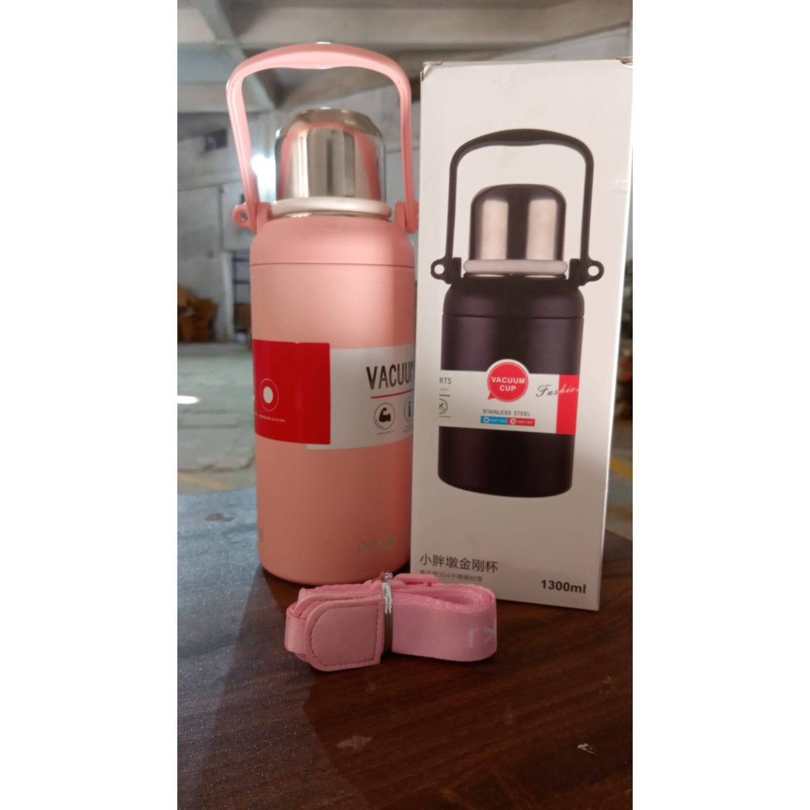 Stainless Steel tumblers 316 Stainless Steel, Vacuum Insulated Cup / Bottle, Portable Travel Kettle / Water Bottle with Handle, Outdoor Large Capacity Sports Kettle Cups / Bottle (1300 ML) - jugaad.shop