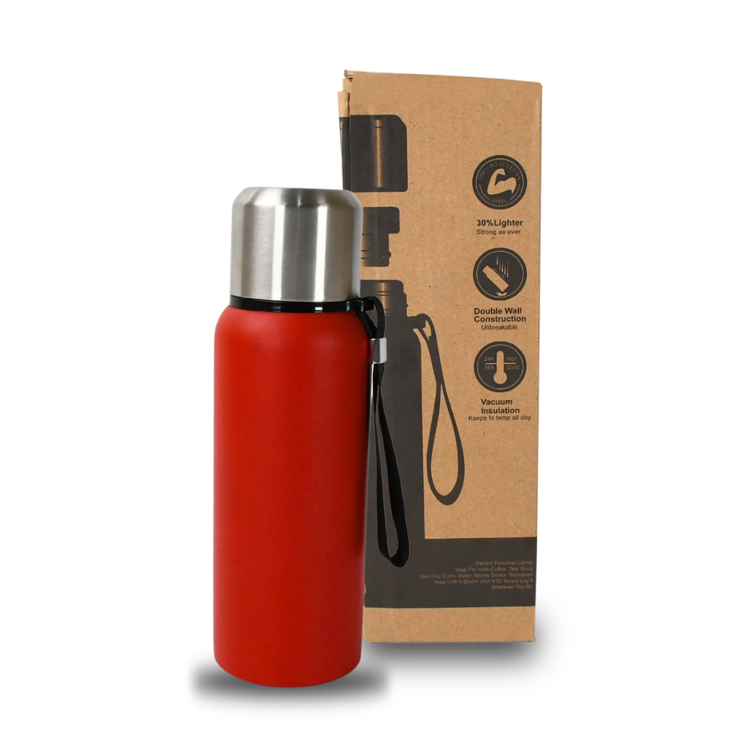 Stainless Steel Water Bottle, Fridge Water Bottle, Stainless Steel Water Bottle Leak Proof, Rust Proof, Cold & Hot Thermos steel Bottle| Leak Proof | Office Bottle | Gym | Home | Kitchen | Hiking | Trekking | Travel Bottle (Approx 600ML) - jugaad.shop