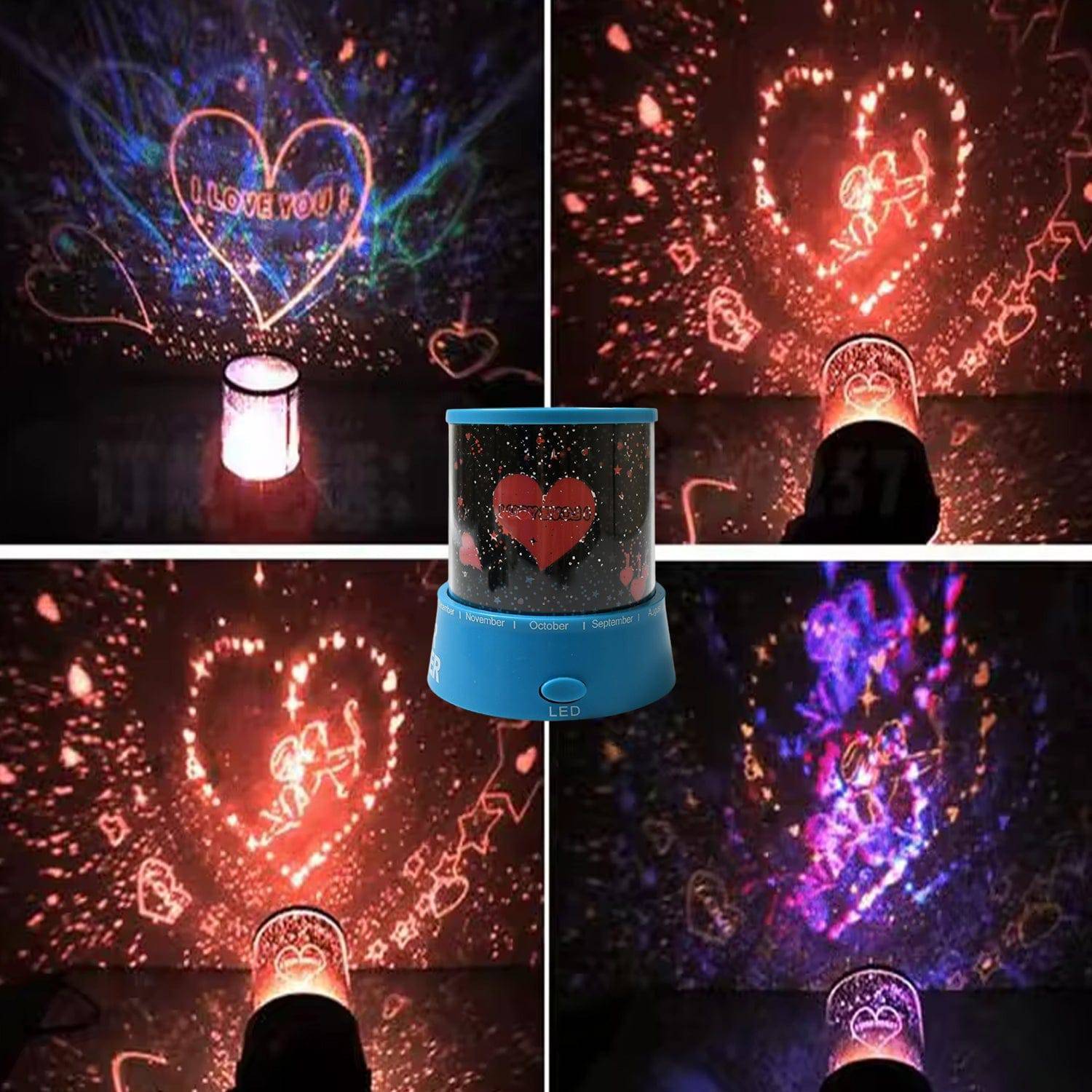 LED Projector Night Light Amazing Lamp, 3 Battery operated lamps, Rotation With the music Function, Master for Kids Bedroom Home Decoration Night Romantic Gift (Battery Not Included / 1 pc) - jugaad.shop