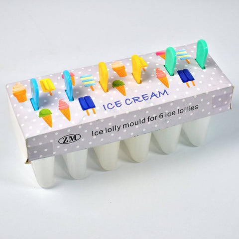 Ice Candy Maker Upgrade Popsicle Molds Sets 6 Ice Pop Makers Reusable Ice Lolly Cream Mold Home-Made Popsicles Mould with Stick - jugaad.shop