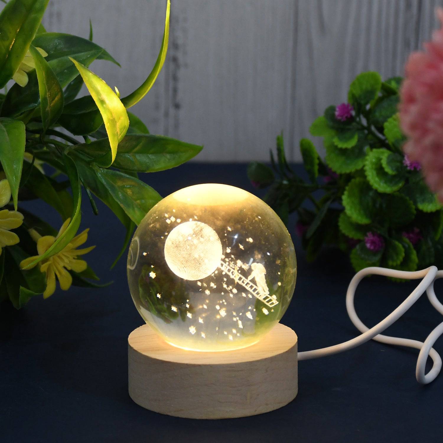 3D Crystal Ball lamps With Base (1 Pc)-jugaad.shop