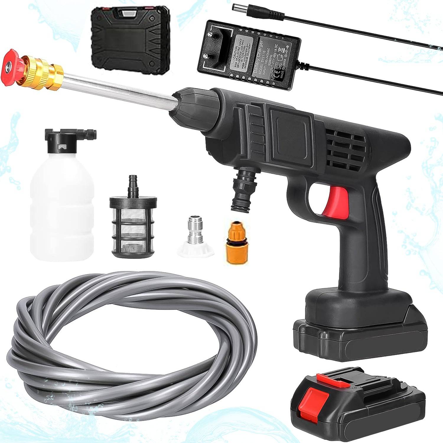 48V Car Washer Gun Wireless High Pressure Washer Water Spray Gun, Car washing Kit-jugaad.shop