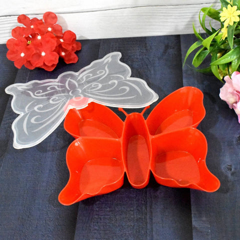 5 Compartment Multipurpose Butterfly Plastic Tray (1 Pc)