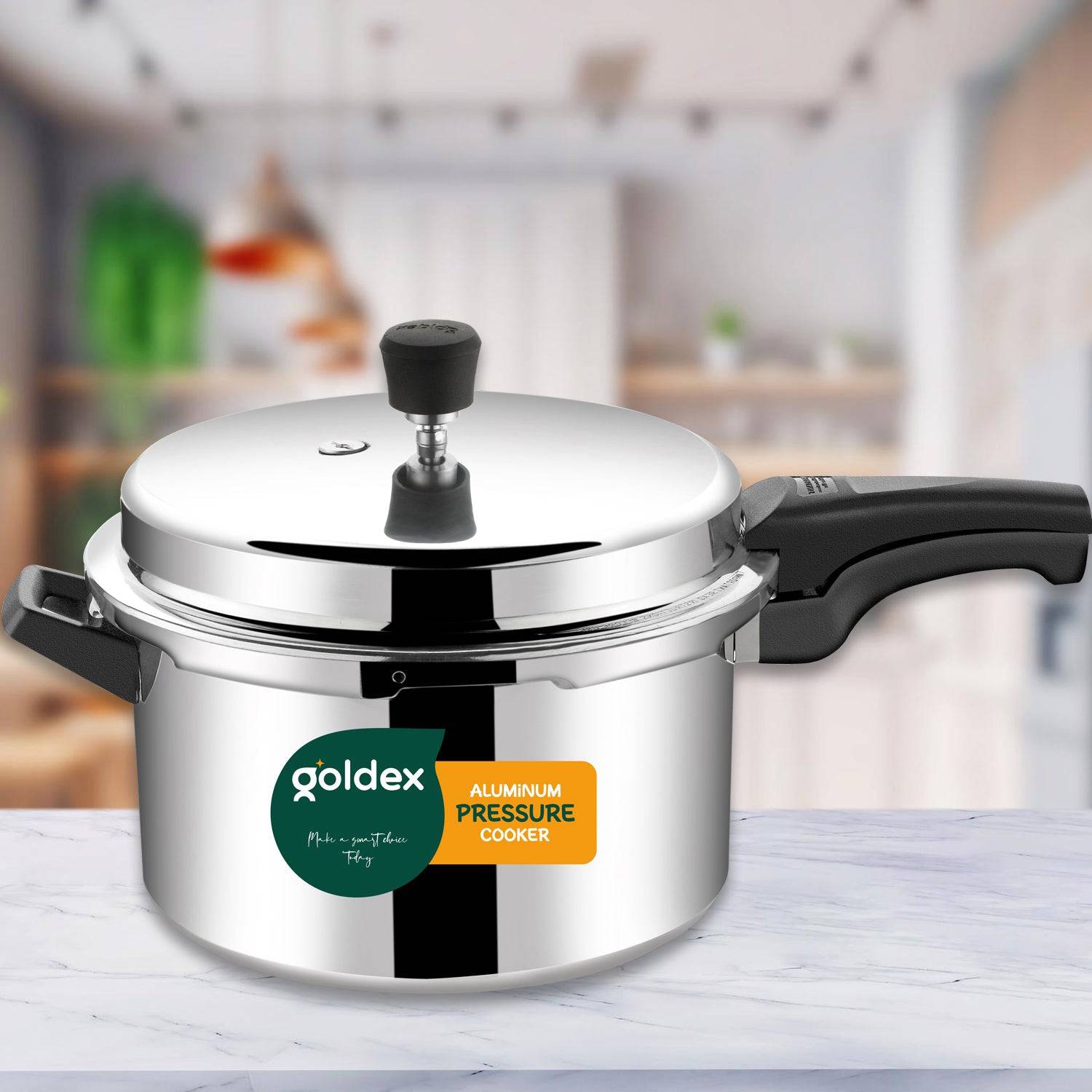 Aluminium Classic Goldex Pressure Cookers With Outer Lid (10 Litres / 5-Year warranty)