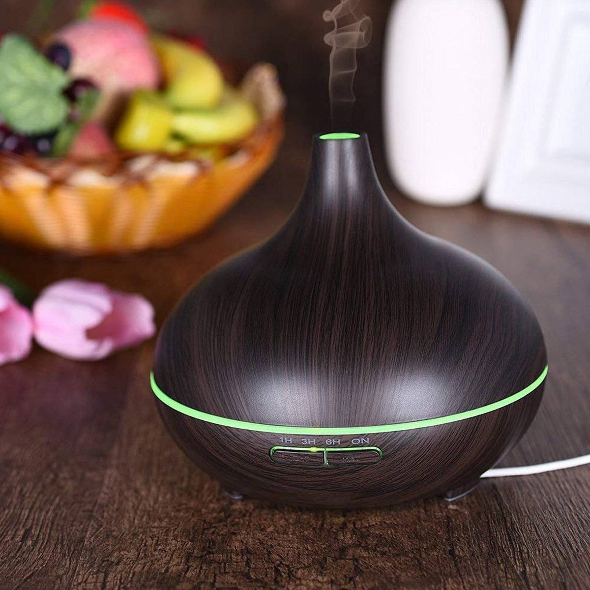 Aromatherapy Humidifier with 7 Colourful LED Light Change (500 ML Capacity / With Remote) - jugaad.shop