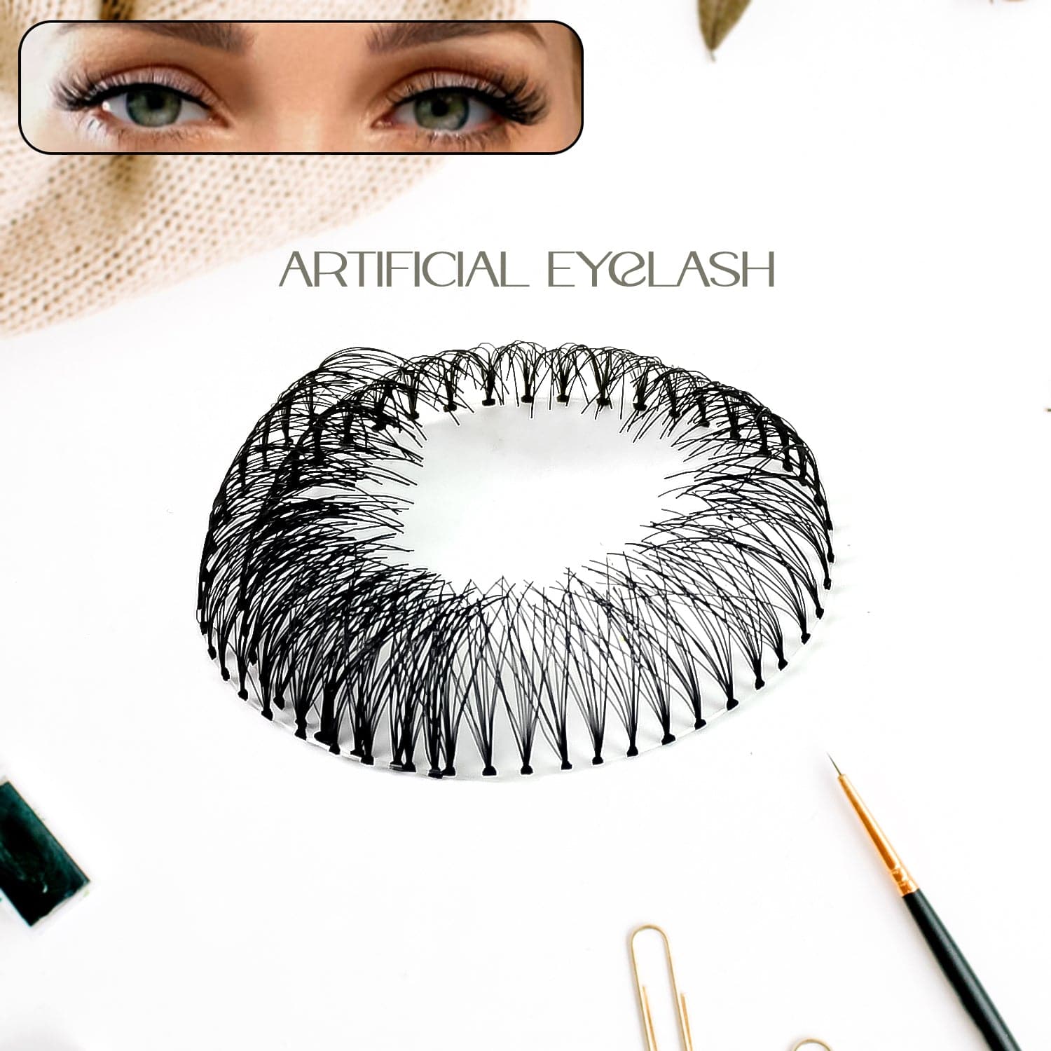 Artificial / Fake Eyelash Extensions Natural & Lightweight (1 Pc / 10 Mm)