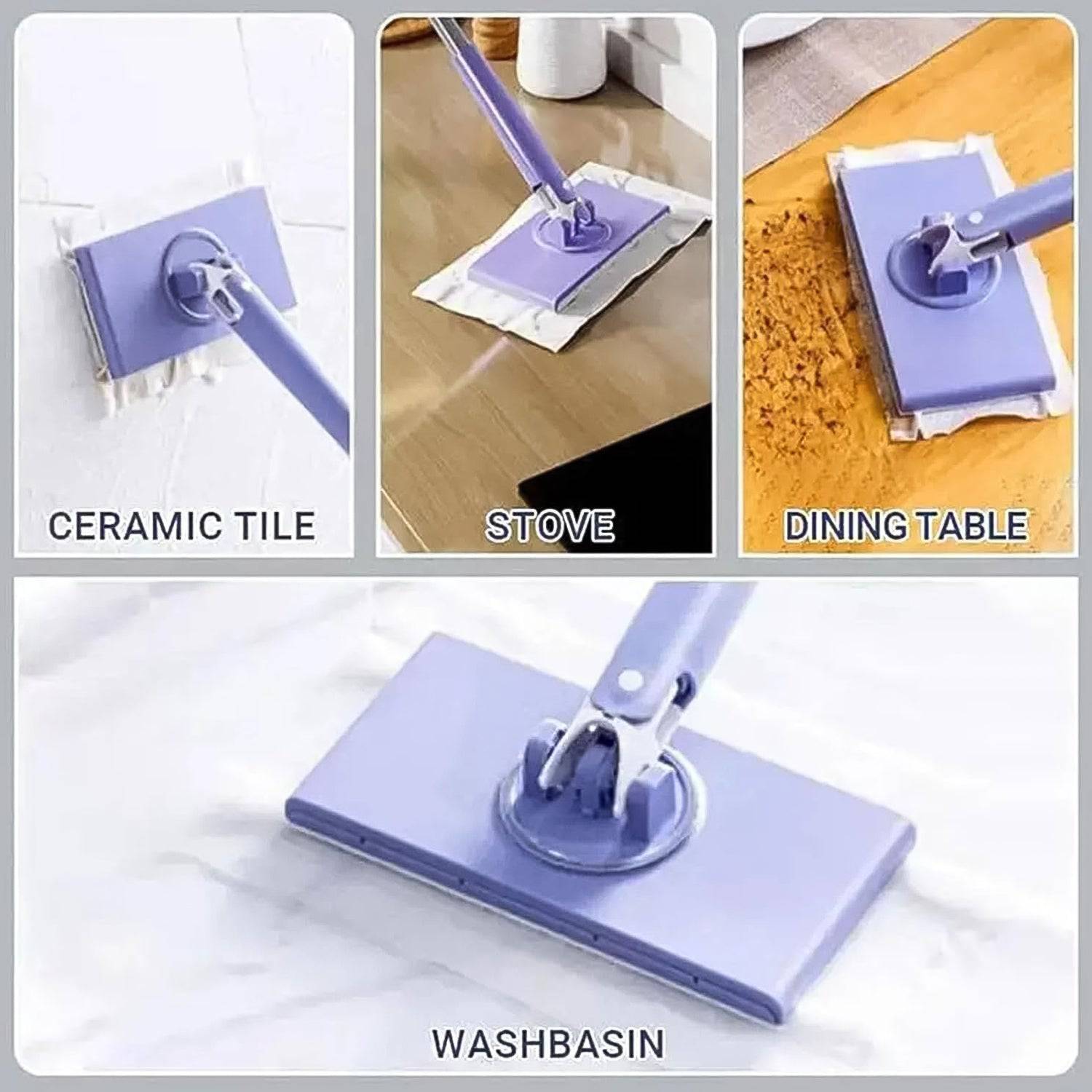 Automatic Cloth Changing Mini Mop with Push Pull Cloth Changing Handle (1 Pc)