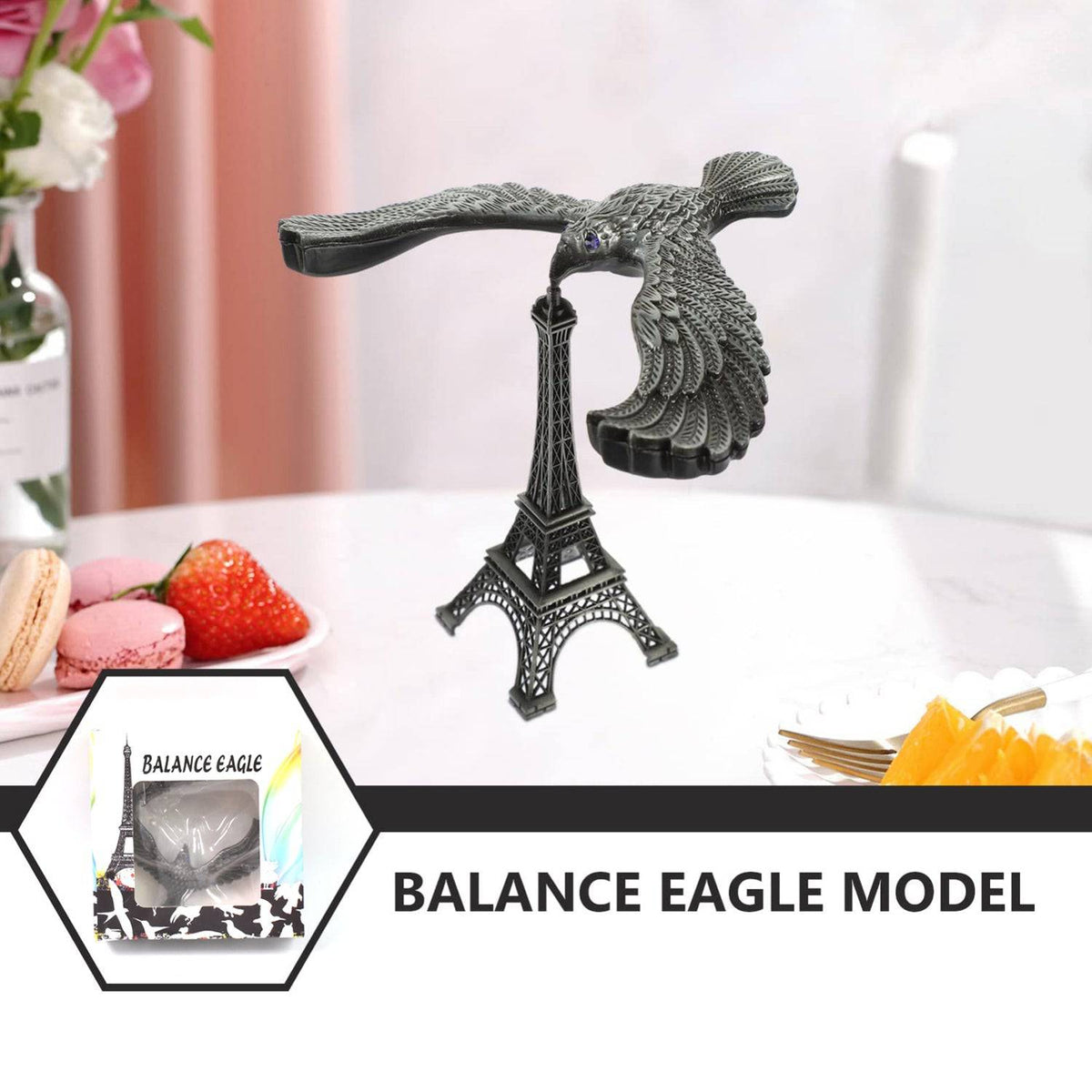 Balancing Bird Metal Eiffel Tower Statue Balance Eagle Toy (1 Set)-jugaad.shop