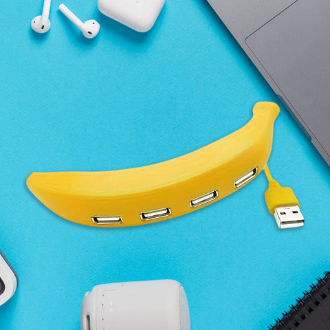 Banana Shape USB Hub, 2.0 Hub USB Splitter, 4-Port USB Hub (1 Pc)