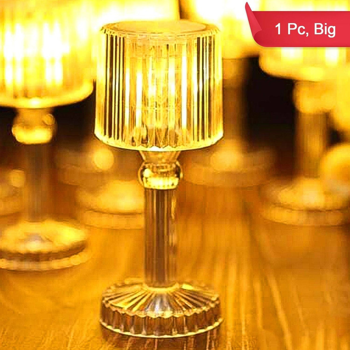 Big Acrylic LED Desk Lamps Table Lamp Portable Crystal (1 Pc / Big) - jugaad.shop