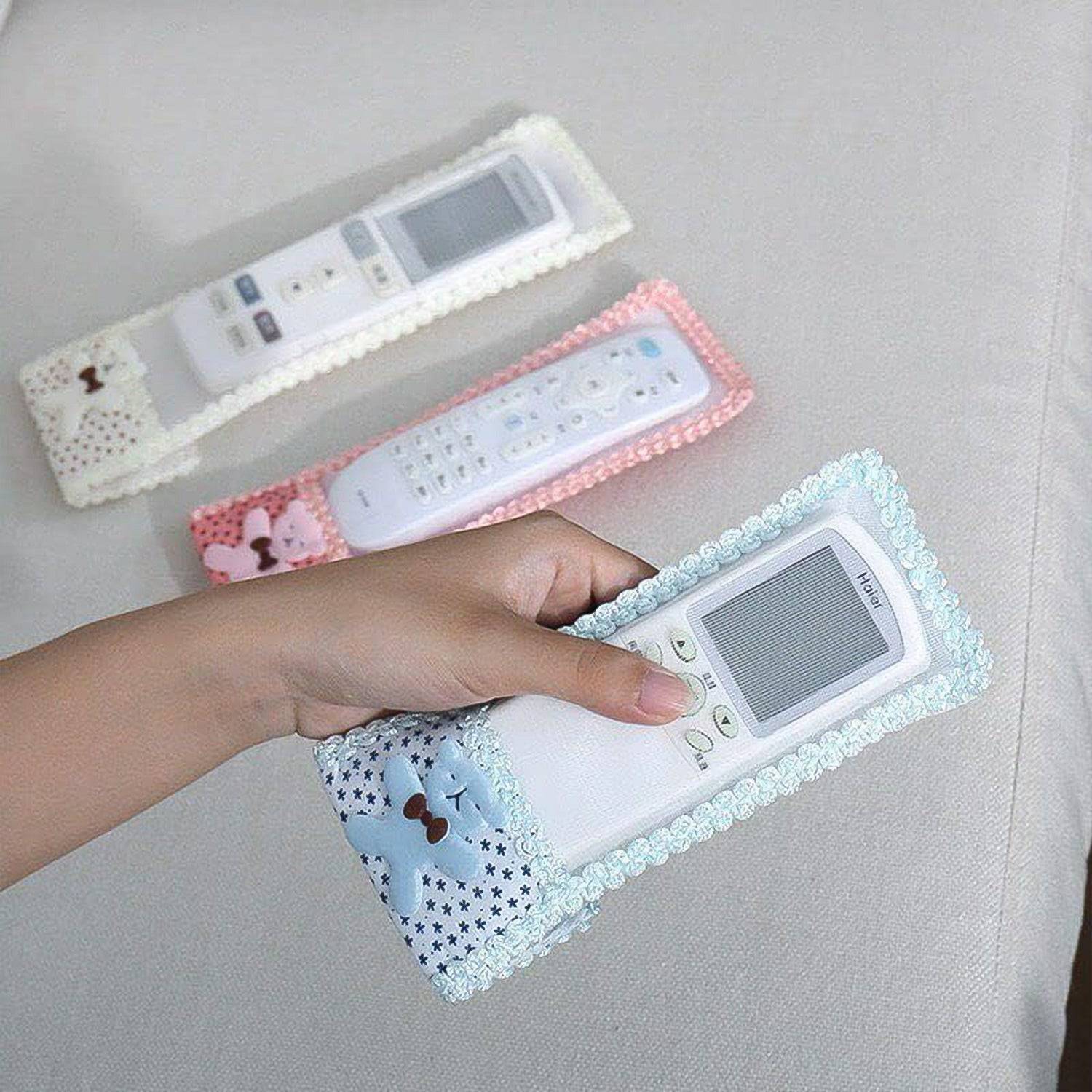 Cartoon Cloth Lace Remote Control Cover Remote Case (1 Pc / 21×8 CM / Medium)