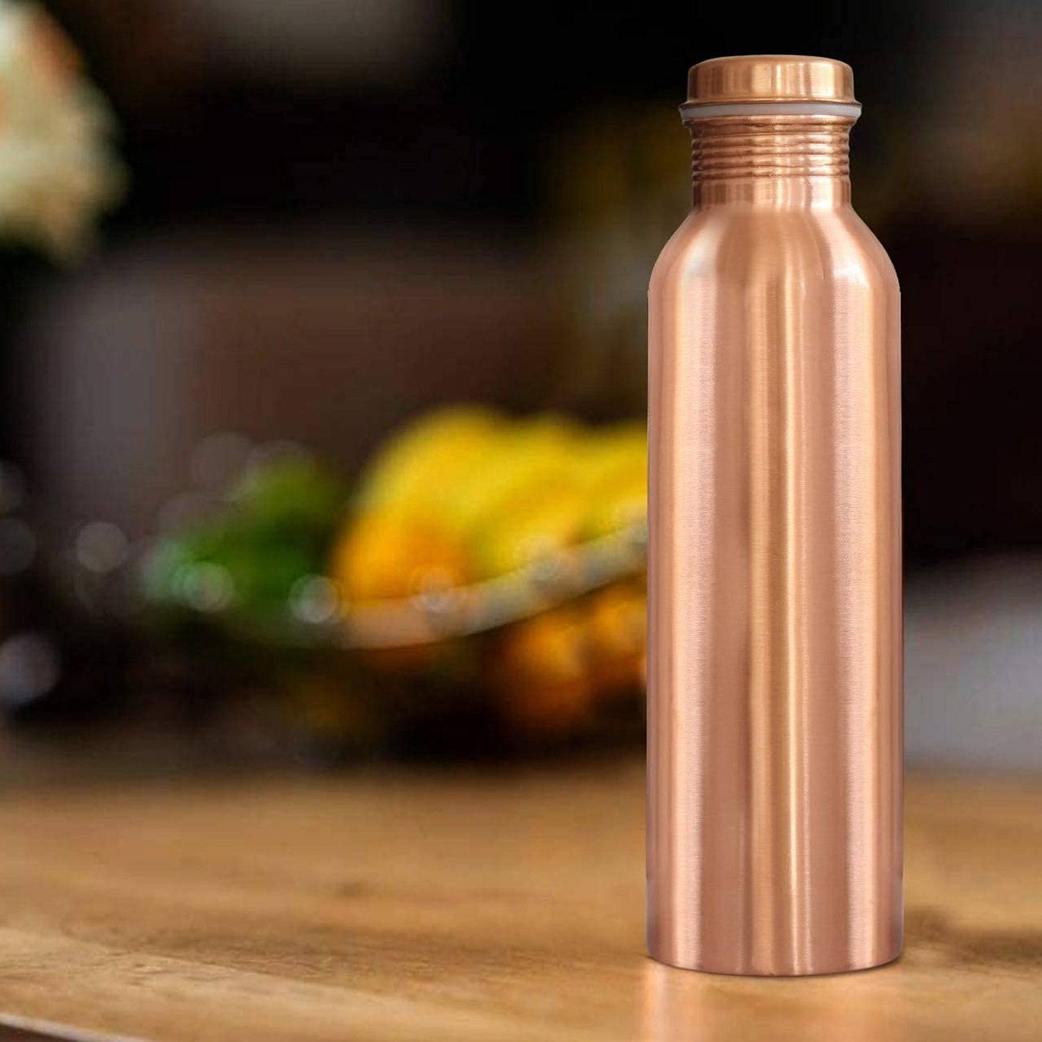 Copper Water Bottle 2 Glasses with Gift Box (3 Pcs Set)