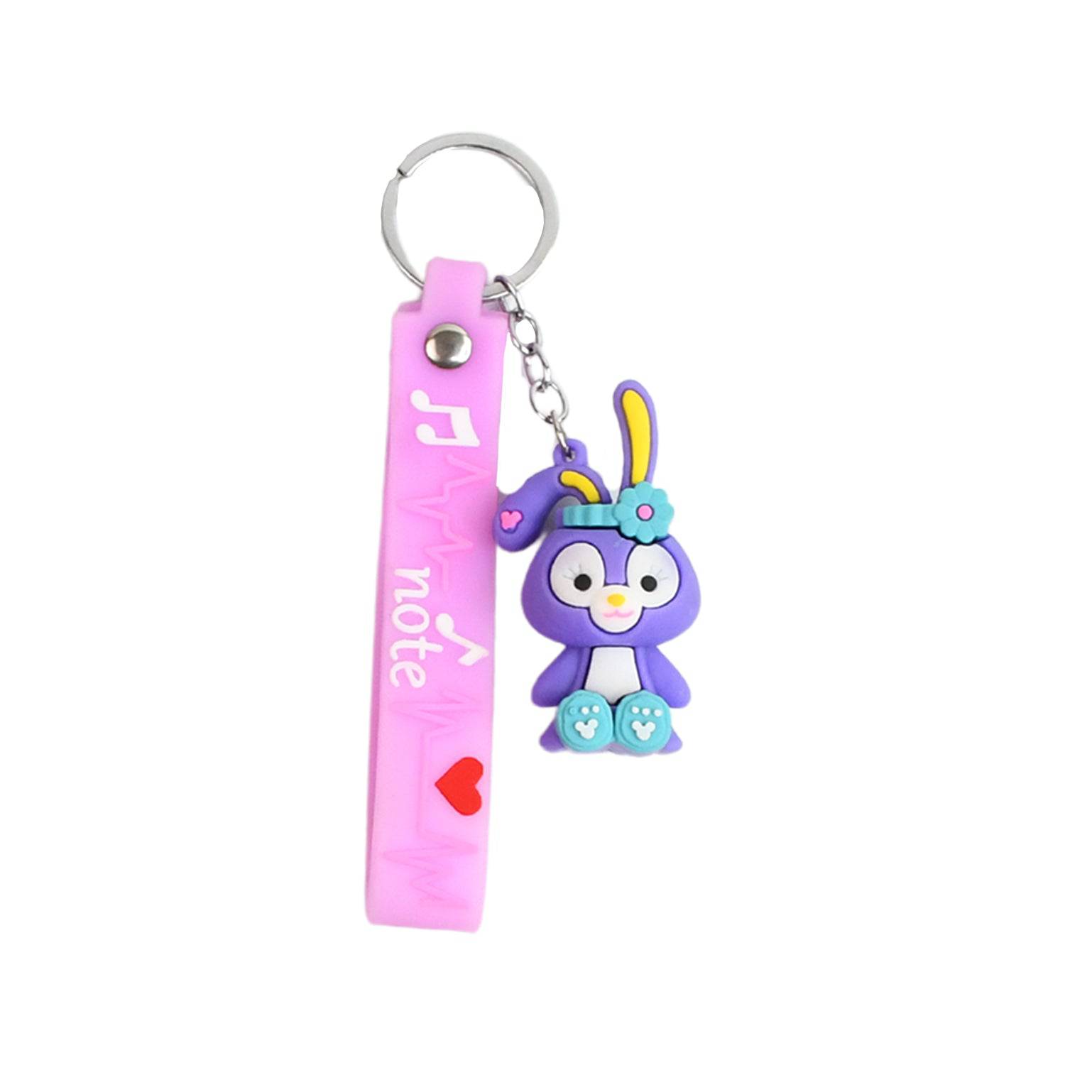 Cute Cartoon Silicone 3D Key Chain with Metal Hook & Strap (Pack of 1)-jugaad.shop