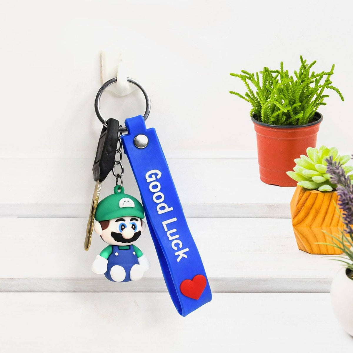 Cute Cartoon Silicone 3D Key Chain with Metal Hook & Strap (Pack of 1)-jugaad.shop