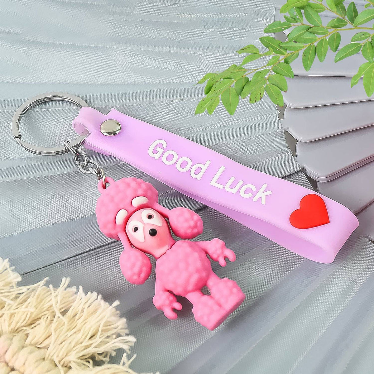 Cute Cartoon Silicone 3D Key Chain with Metal Hook & Strap (Pack of 1)-jugaad.shop