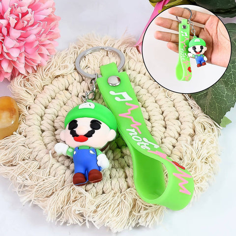 Cute Cartoon Silicone 3D Key Chain with Metal Hook & Strap (Pack of 1)-jugaad.shop