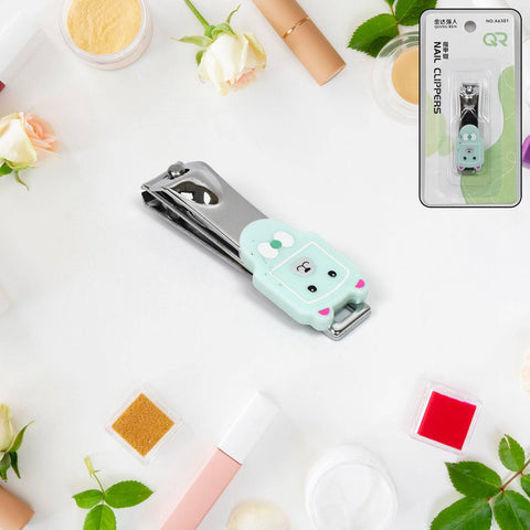 Cute Nail Clipper with Nail Catcher, Nail File - Stainless Steel (1 Pc) - jugaad.shop