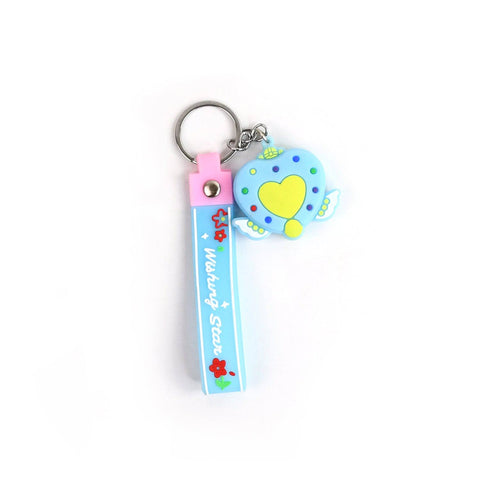 Cute Silicone 3D Key Chain with Metal Hook & Strap (Pack of 1)-jugaad.shop