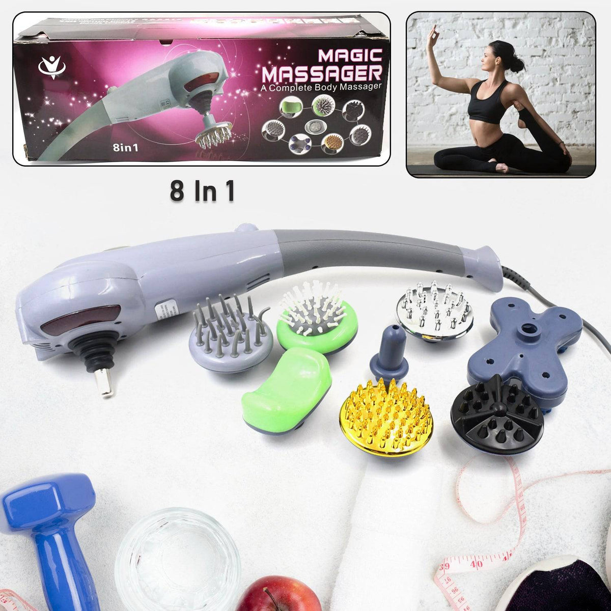 Electric 8 In 1 Full Body Massager, Magic Massager (1 Set) - jugaad.shop