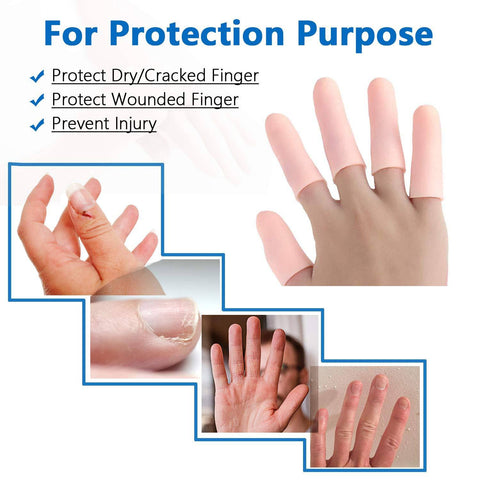 Finger Caps, Silicone Finger Protectors Sleeves (Finger Cots / 145 Pcs Set Approx) - jugaad.shop